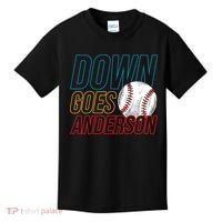 Down Goes Anderson Baseball Cleveland Chicago Fight Kids T-Shirt thumb 0