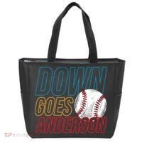 Down Goes Anderson Baseball Cleveland Chicago Fight Tote Bag thumb 0