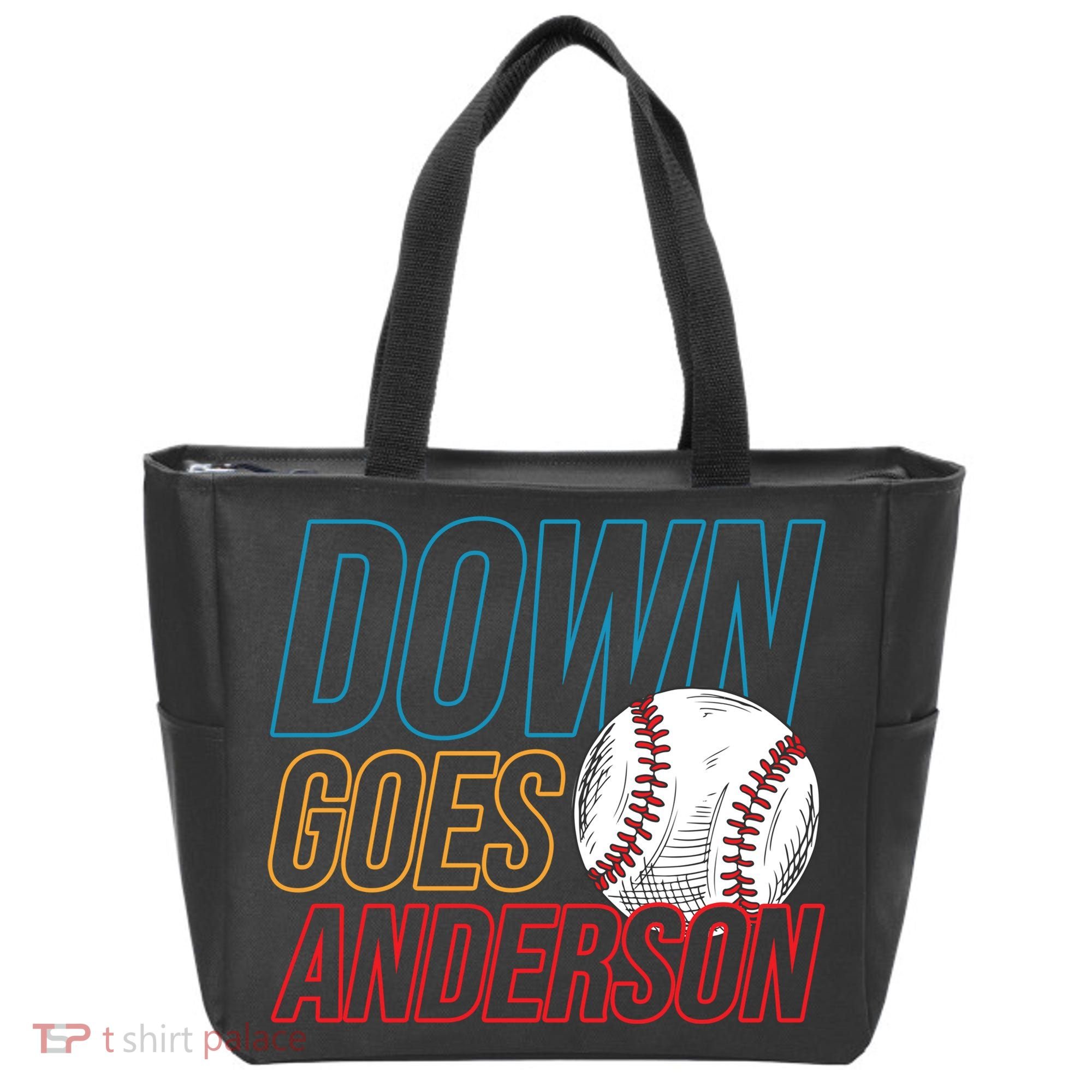 Down Goes Anderson Baseball Cleveland Chicago Fight Tote Bag