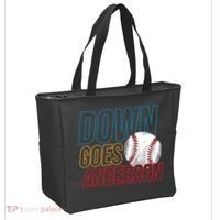 Down Goes Anderson Baseball Cleveland Chicago Fight Tote Bag thumb 2