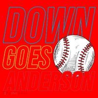 Down Goes Anderson Baseball Cleveland Chicago Fight Santa Hat thumb 1