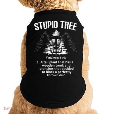 Disc Golf Art For  Stupid Tree Disc Golf Player Doggie Tank