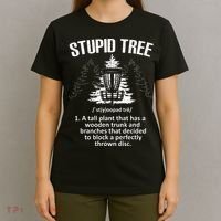 Disc Golf Art For  Stupid Tree Disc Golf Player T-Shirt thumb 4