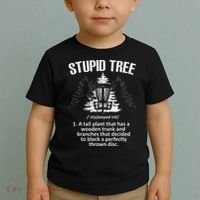 Disc Golf Art For  Stupid Tree Disc Golf Player Toddler T-Shirt thumb 2