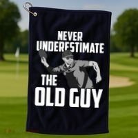 Disc Golf Art For Dad Disc Golf Lover Disc Golf Player Golf Towel thumb 1