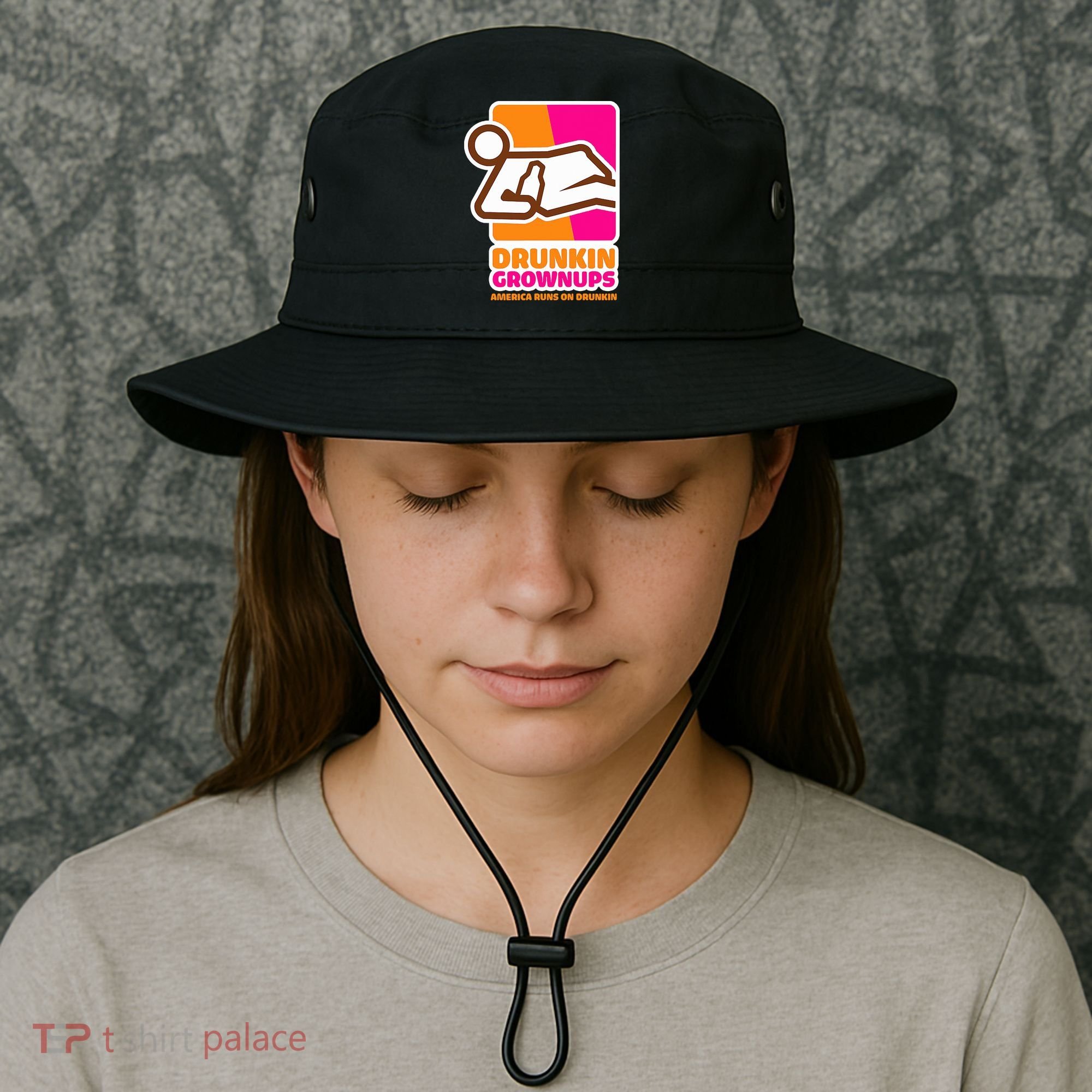 Drunkin Grownups Adult Party Sarcastic Drinking Bucket Hat