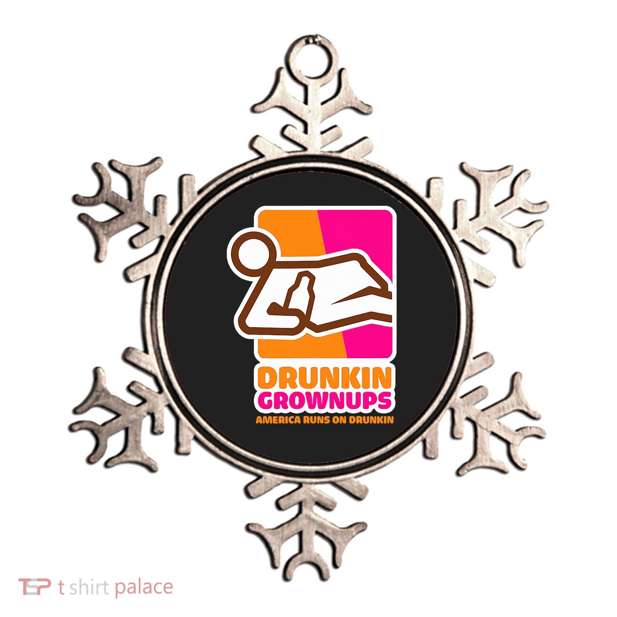 Drunkin Grownups Adult Party Sarcastic Drinking Ornament