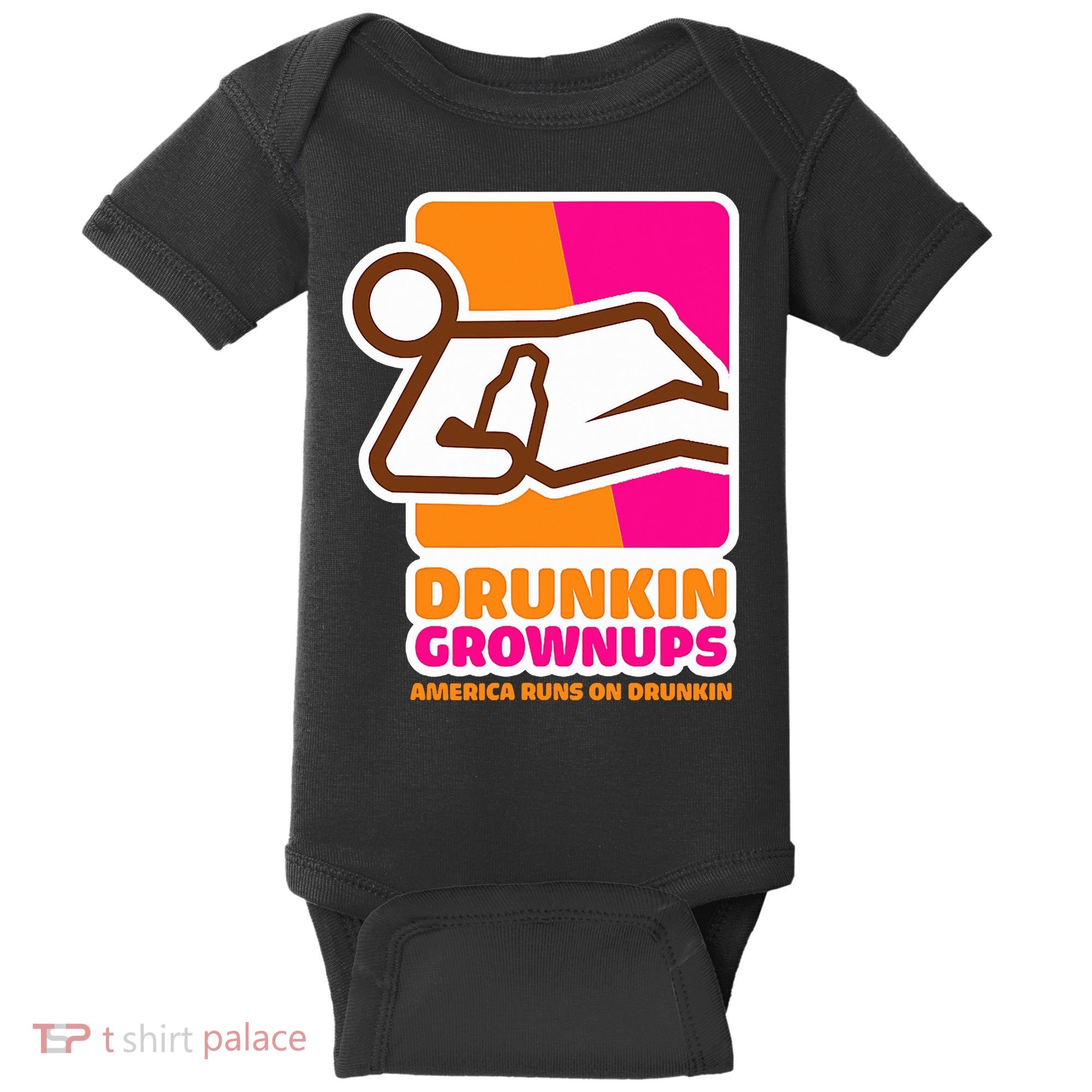 Drunkin Grownups Adult Party Sarcastic Drinking Baby Bodysuit