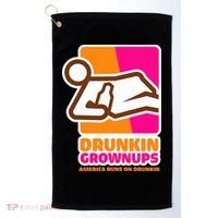 Drunkin Grownups Adult Party Sarcastic Drinking Golf Towel thumb 0