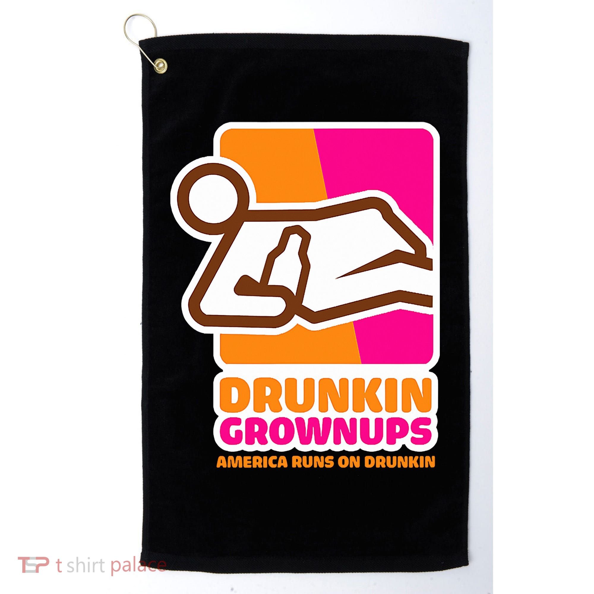 Drunkin Grownups Adult Party Sarcastic Drinking Golf Towel