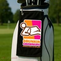 Drunkin Grownups Adult Party Sarcastic Drinking Golf Towel thumb 2