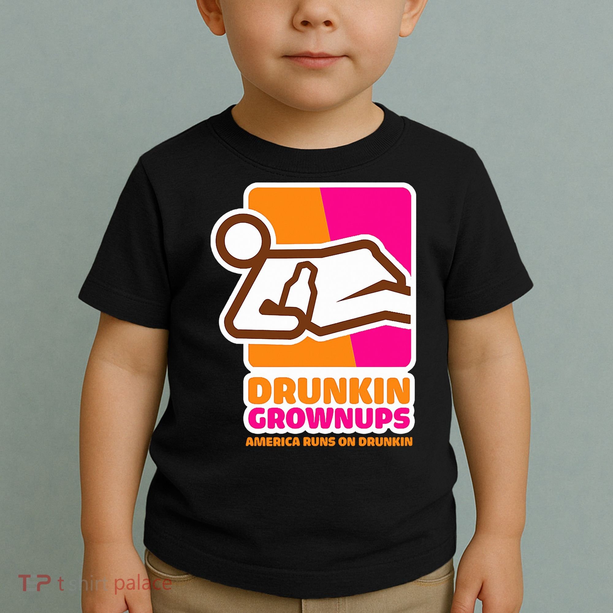 Drunkin Grownups Adult Party Sarcastic Drinking Toddler T-Shirt