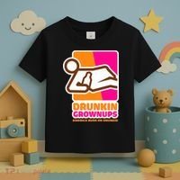 Drunkin Grownups Adult Party Sarcastic Drinking Toddler T-Shirt thumb 3