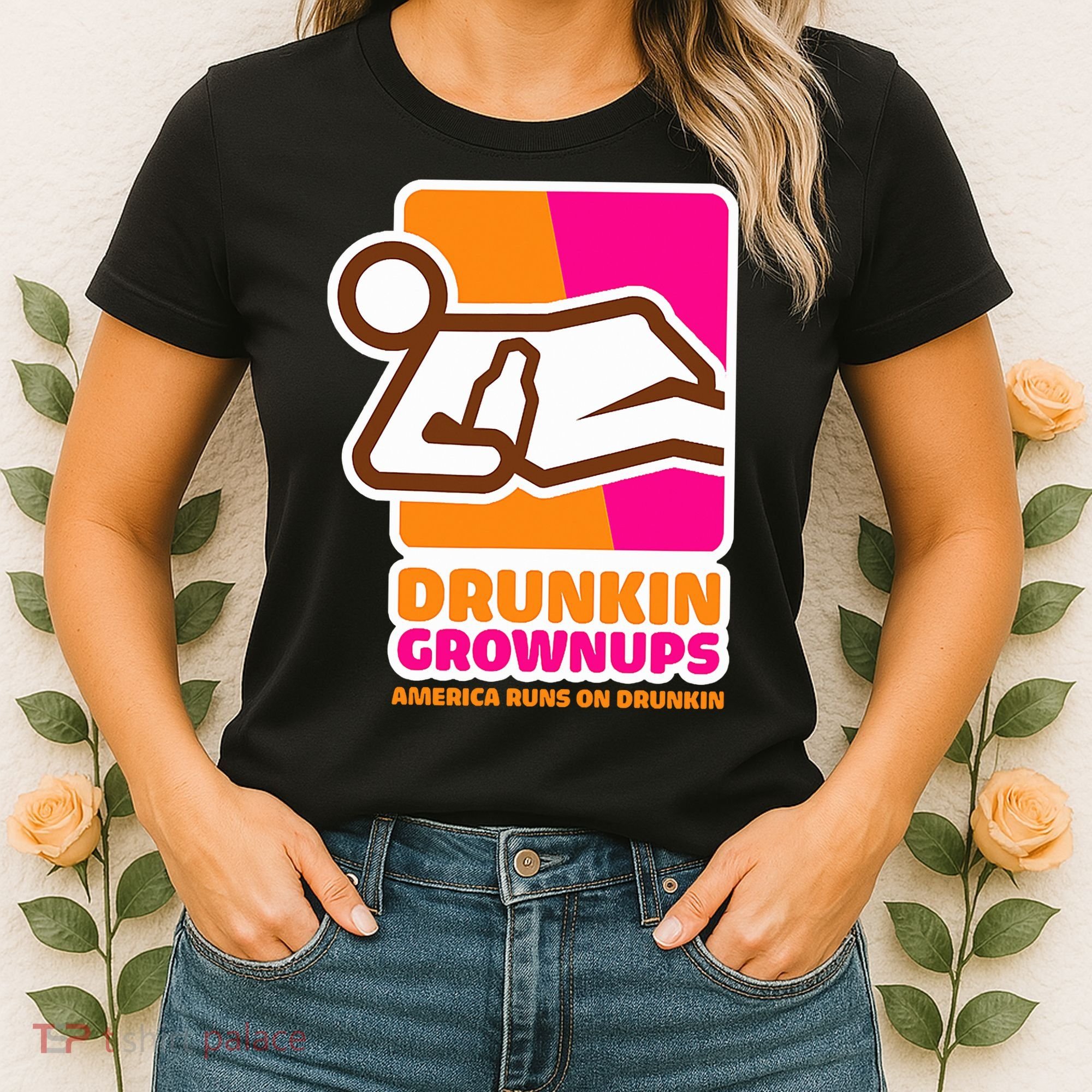 Drunkin Grownups Adult Party Sarcastic Drinking Women's T-Shirt