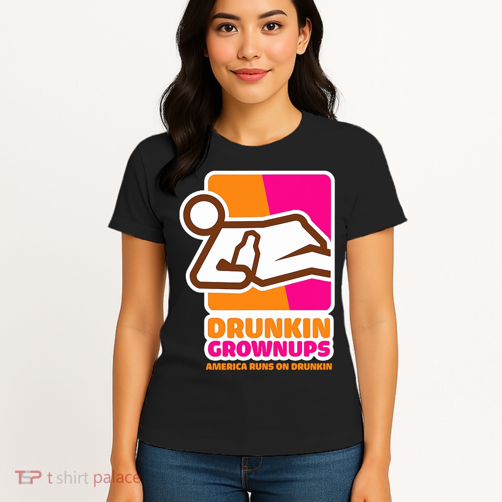 Drunkin Grownups Adult Party Sarcastic Drinking Women's T-Shirt