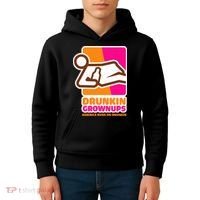 Drunkin Grownups Adult Party Sarcastic Drinking Kids Hoodie thumb 4