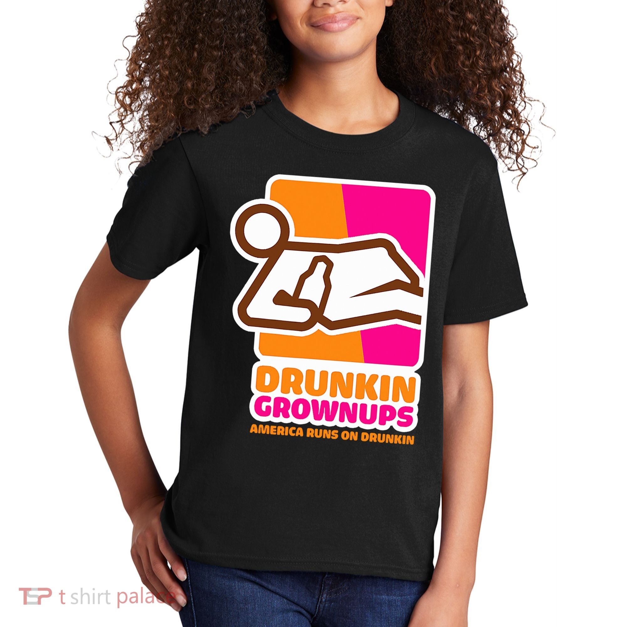 Drunkin Grownups Adult Party Sarcastic Drinking Kids T-Shirt
