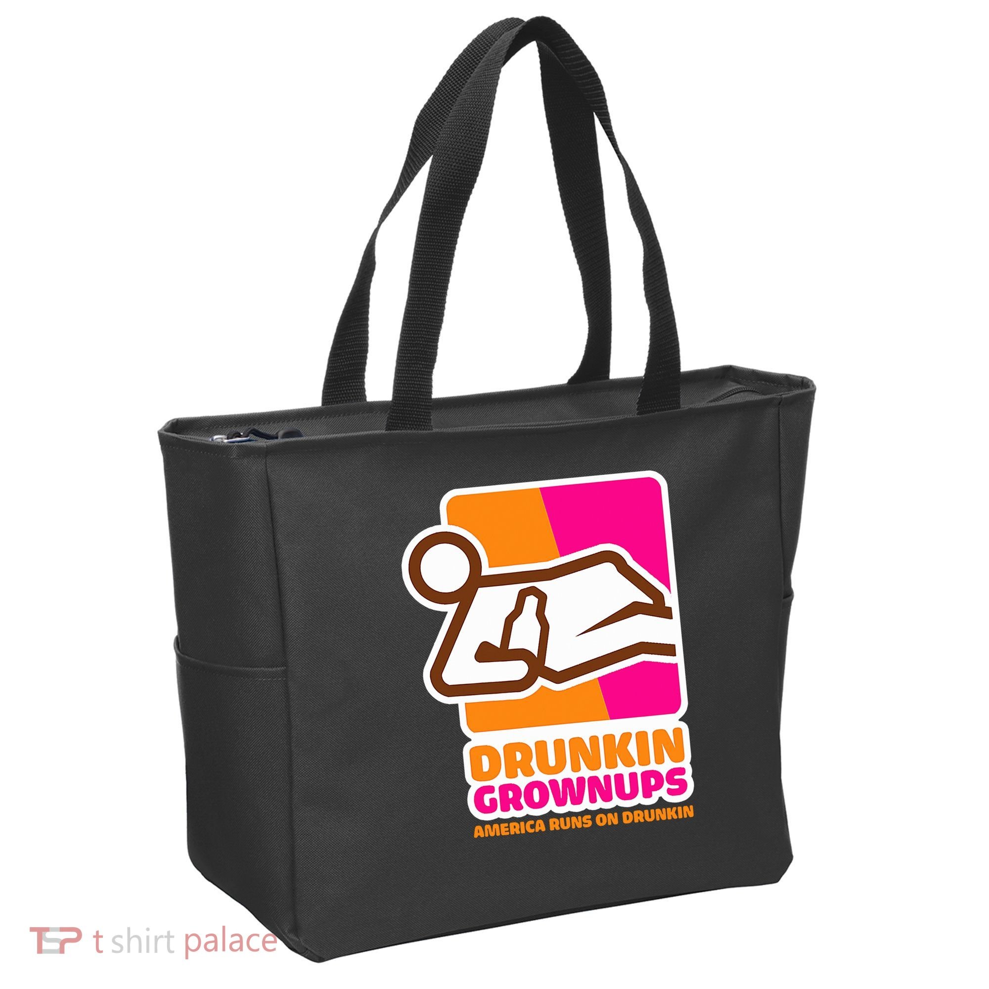 Drunkin Grownups Adult Party Sarcastic Drinking Tote Bag