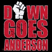DOWN GOES ANDERSON FUNNY BASEBALL Backpack thumb 2