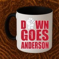 DOWN GOES ANDERSON FUNNY BASEBALL Coffee Mug thumb 2