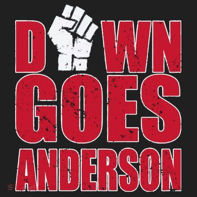 DOWN GOES ANDERSON FUNNY BASEBALL Crop Fleece Hoodie