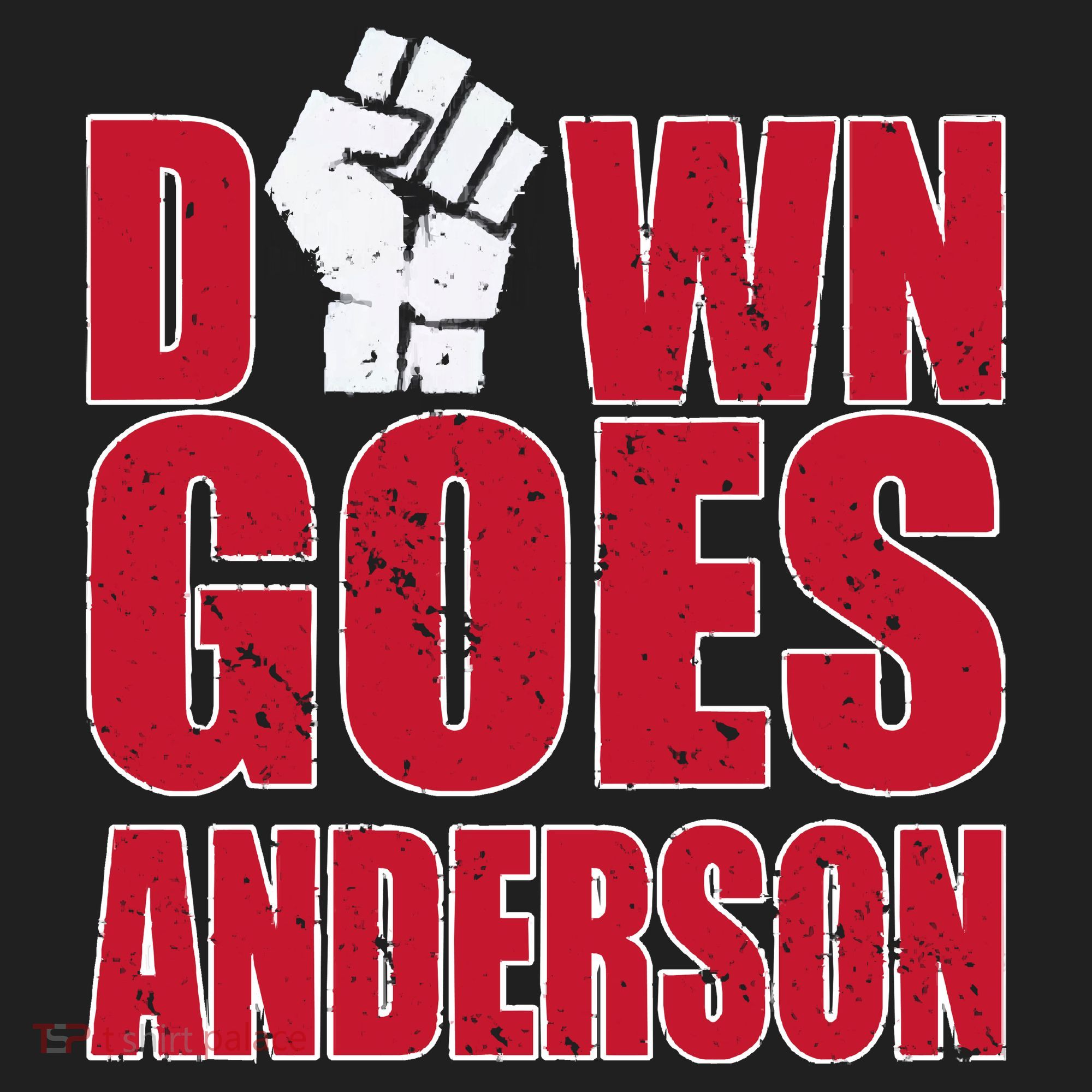 DOWN GOES ANDERSON FUNNY BASEBALL Tumbler