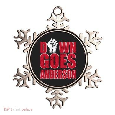 DOWN GOES ANDERSON FUNNY BASEBALL Ornament