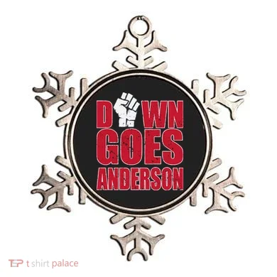 DOWN GOES ANDERSON FUNNY BASEBALL Ornament