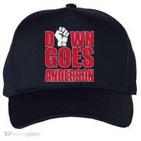 DOWN GOES ANDERSON FUNNY BASEBALL Five-Panel Snapback Cap thumb 0
