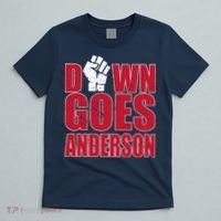 DOWN GOES ANDERSON FUNNY BASEBALL T-Shirt thumb 5
