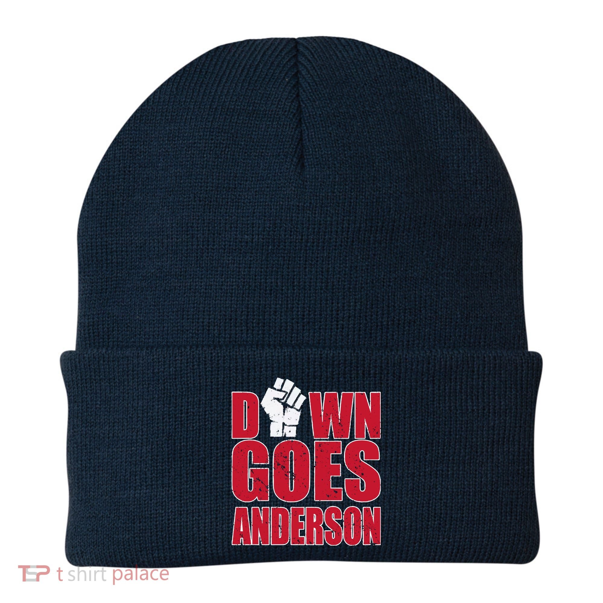 DOWN GOES ANDERSON FUNNY BASEBALL Beanie