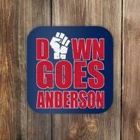 DOWN GOES ANDERSON FUNNY BASEBALL Coaster thumb 0
