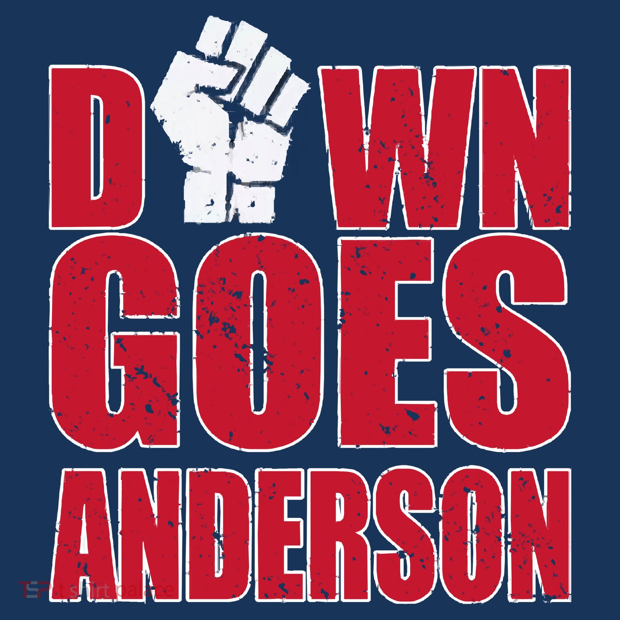 DOWN GOES ANDERSON FUNNY BASEBALL Baby Bodysuit