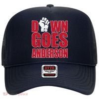 DOWN GOES ANDERSON FUNNY BASEBALL Hat thumb 0