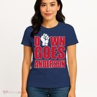 DOWN GOES ANDERSON FUNNY BASEBALL Women's T-Shirt thumb 4