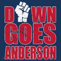 DOWN GOES ANDERSON FUNNY BASEBALL Kids Long Sleeve Shirt thumb 2
