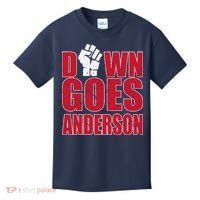 DOWN GOES ANDERSON FUNNY BASEBALL Kids T-Shirt thumb 0
