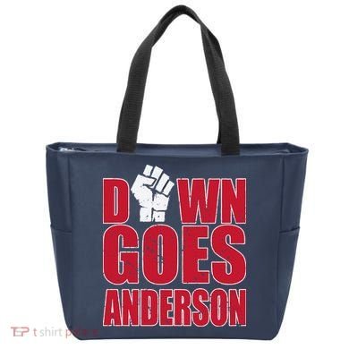 DOWN GOES ANDERSON FUNNY BASEBALL Tote Bag