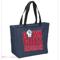 DOWN GOES ANDERSON FUNNY BASEBALL Tote Bag thumb 2