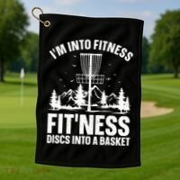 Disc Golf Art Disc Golfer Player Disc Golf Golf Towel thumb 1