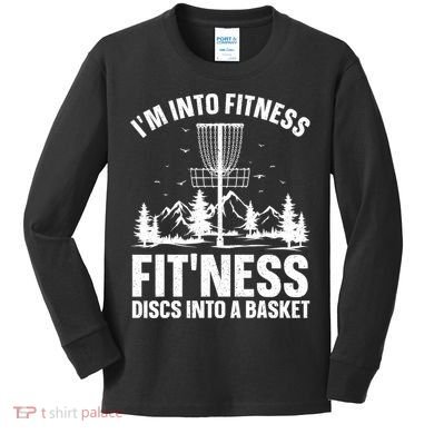 Disc Golf Art Disc Golfer Player Disc Golf Kids Long Sleeve Shirt