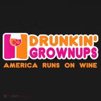 Drunkin' Grownups America Runs On Wine Funny Drinking Quote Backpack thumb 2
