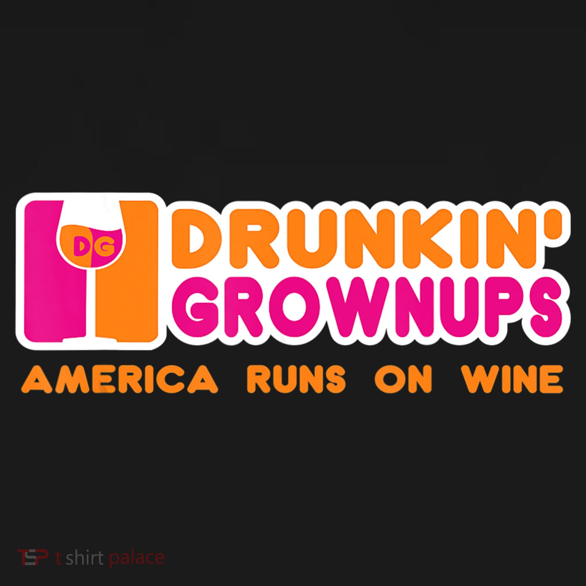 Drunkin' Grownups America Runs On Wine Funny Drinking Quote Backpack