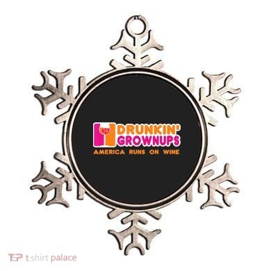 Drunkin' Grownups America Runs On Wine Funny Drinking Quote Ornament