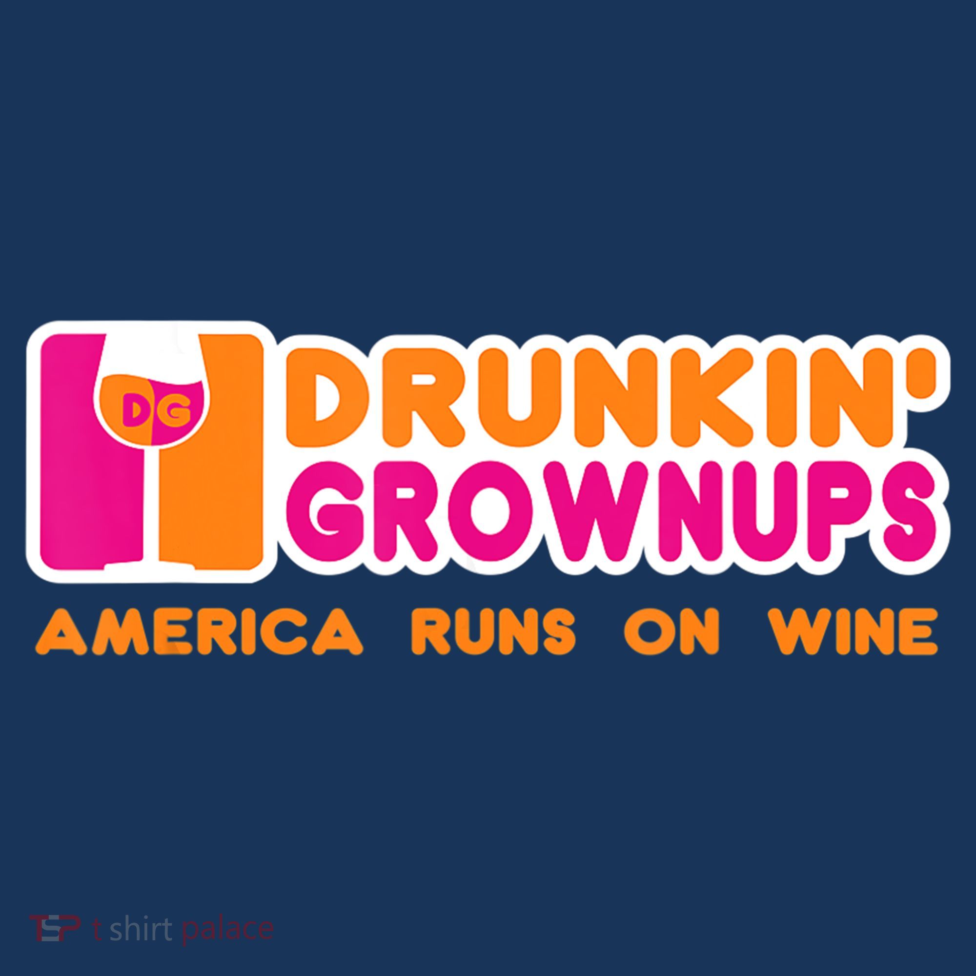 Drunkin' Grownups America Runs On Wine Funny Drinking Quote Baby Bodysuit