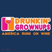 Drunkin' Grownups America Runs On Wine Funny Drinking Quote Kids Sweatshirt thumb 2