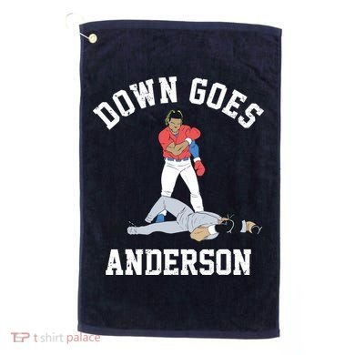 Down Goes Anderson Golf Towel