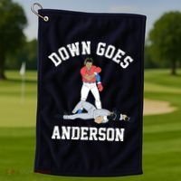 Down Goes Anderson Golf Towel thumb 1