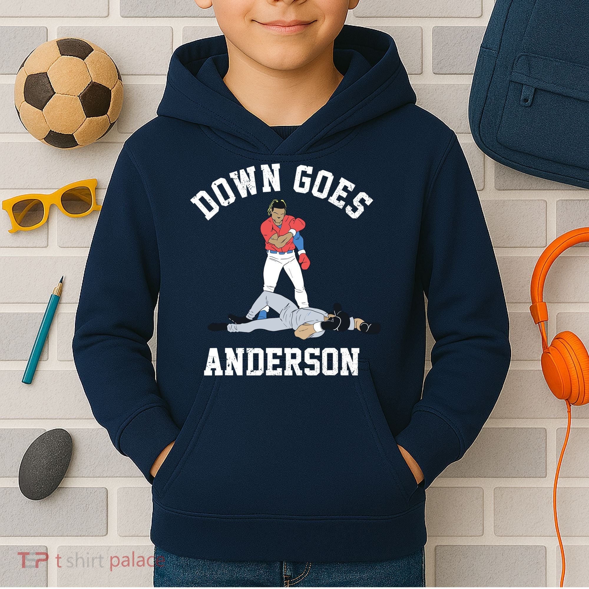 Down Goes Anderson Kids Hoodie