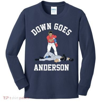 Down Goes Anderson Kids Long Sleeve Shirt